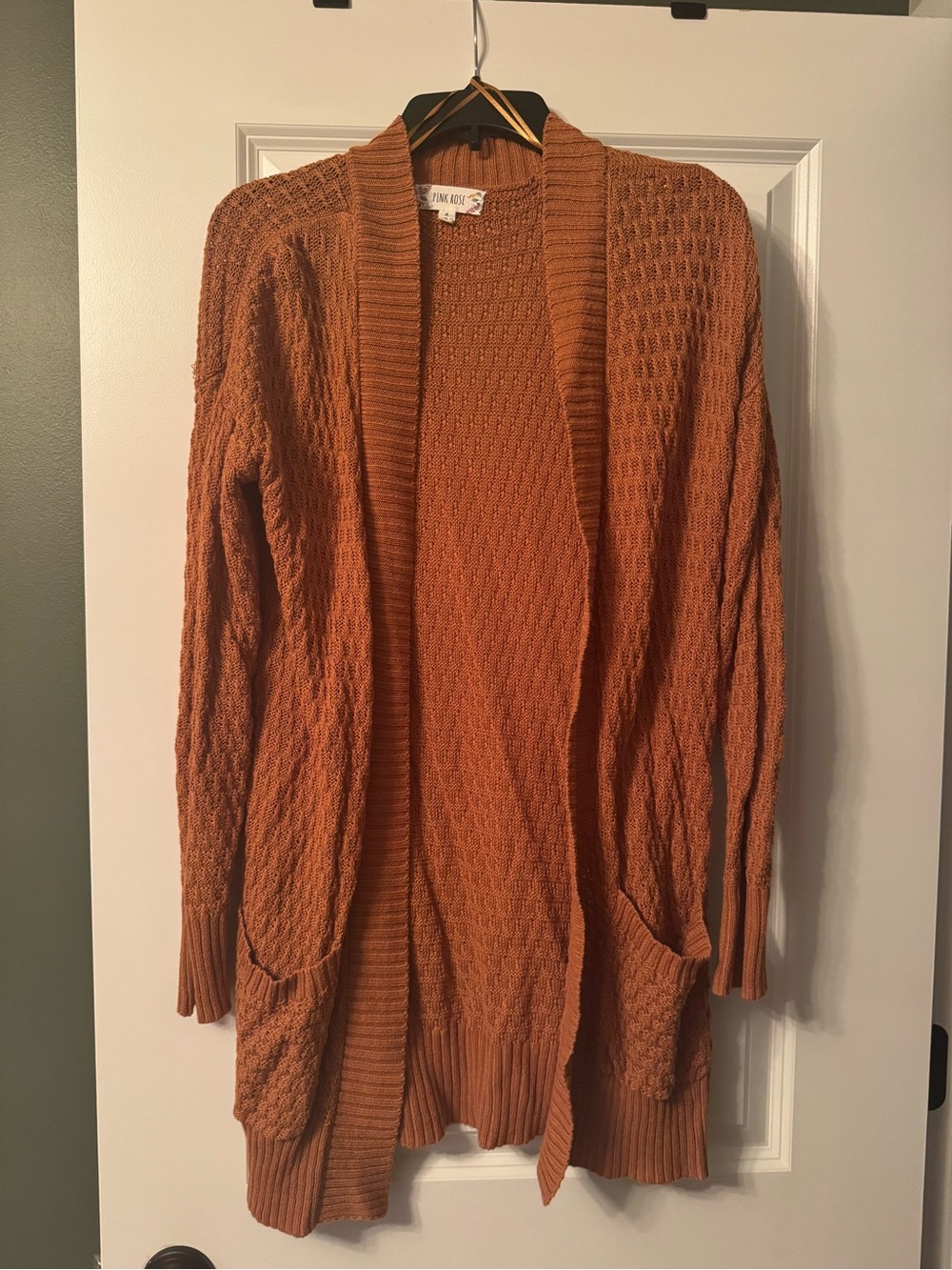 Rust color cardigan
